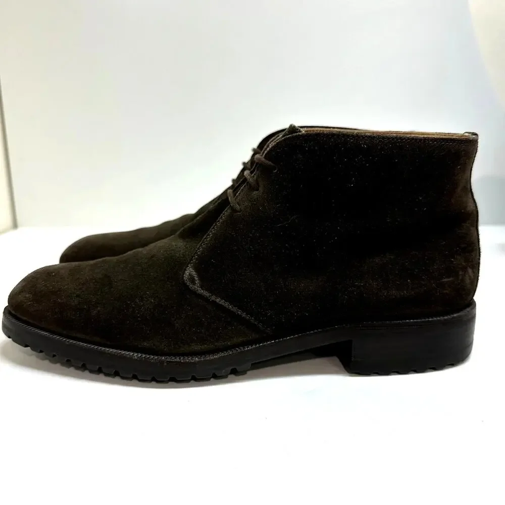 EUC Gravati x Wilkes Bashford Dark Brown Suede Chukka Boots Made in Italy 9.5